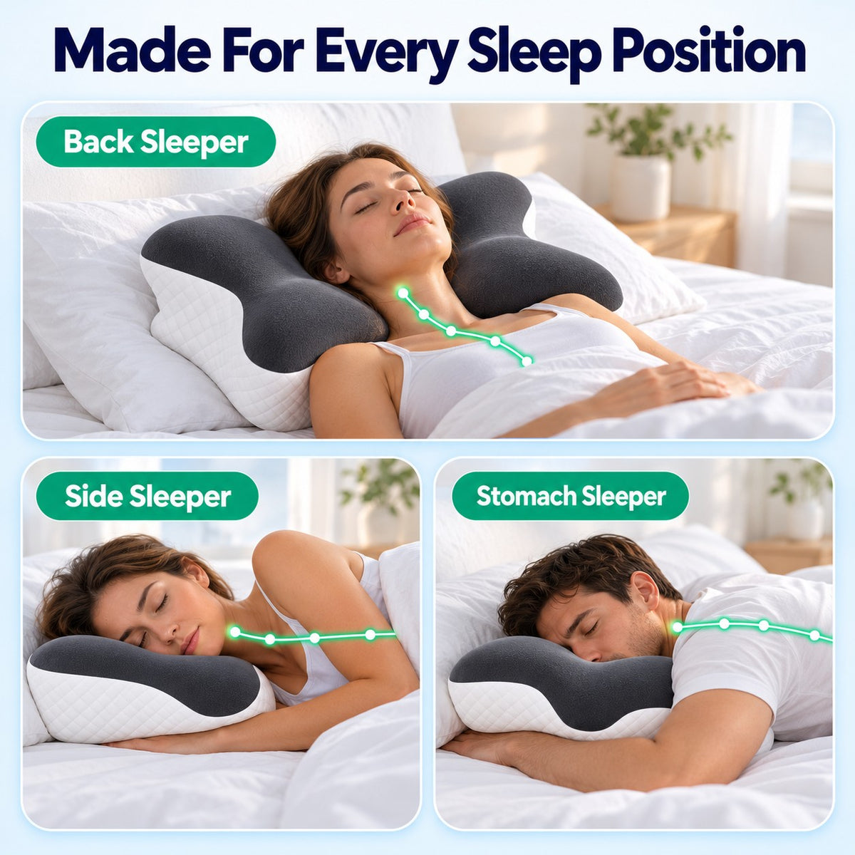 Sonelli™ Ergonomic Contour Pillow